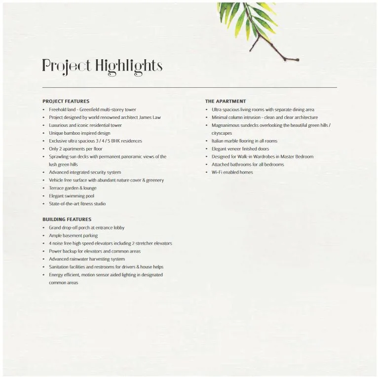 Tridhaatu Aranya Project Highlight -1