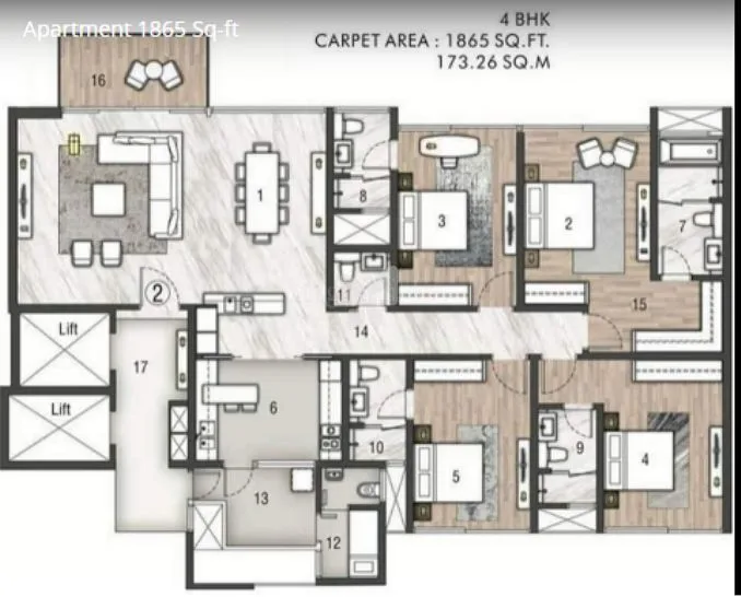 Rustomjee Paramount Khar(W) Wing C 4BHK