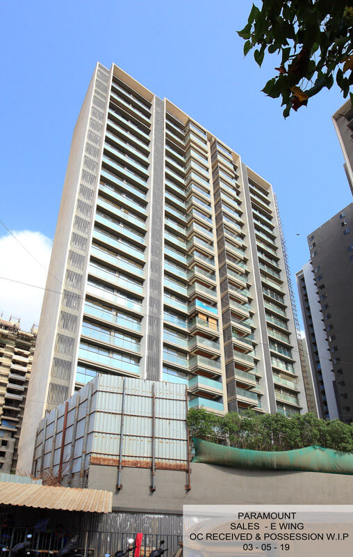 Rustomjee Paramount Khar(W) Possession given Wing E OC Receieved