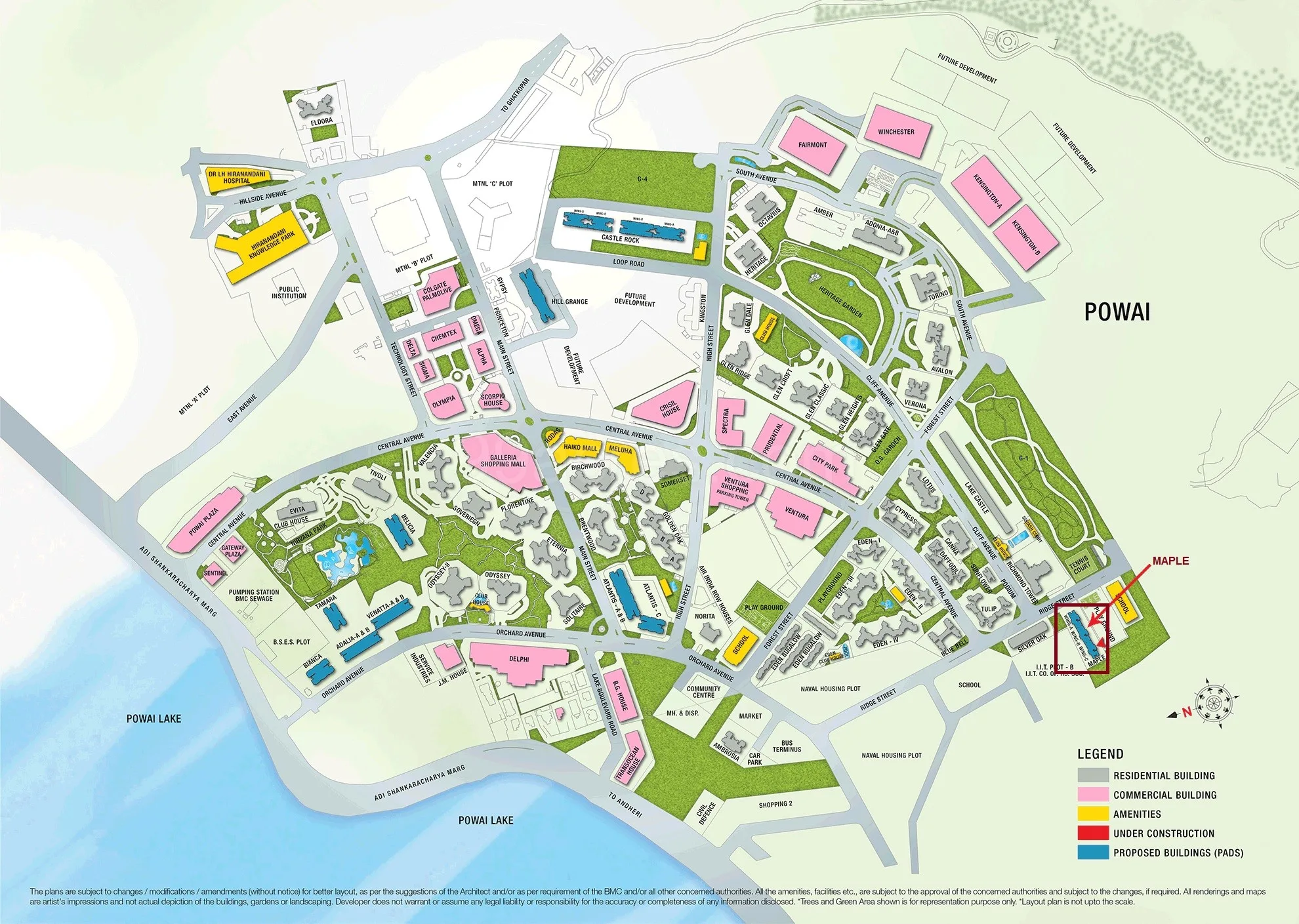 Hiranandani Gardens Powai Maple Master Plan