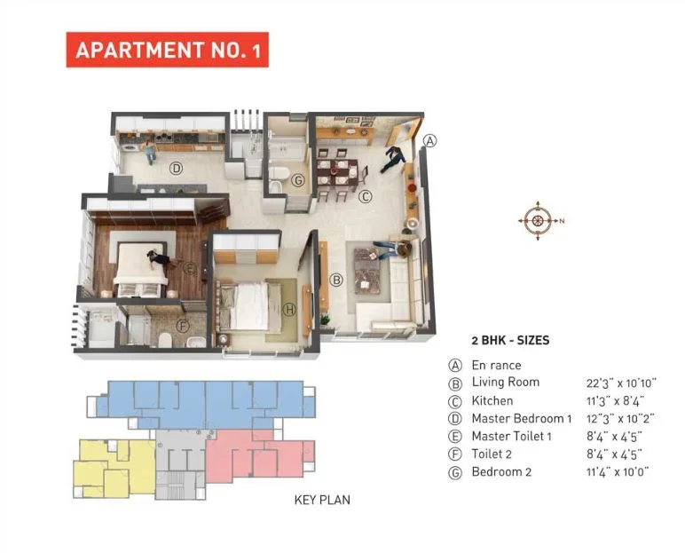 Cayenne 2BHK Unit 01