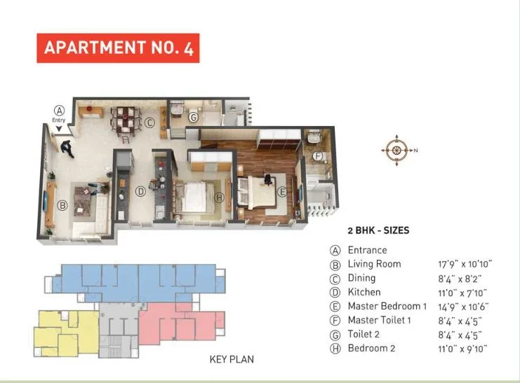 Cayenne 2BHK Unit 04