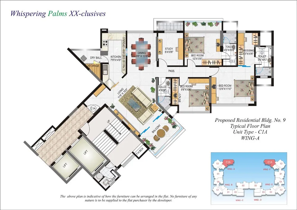 Whispering Palms XX-Clusives II , Kandivali East — floor plan 1