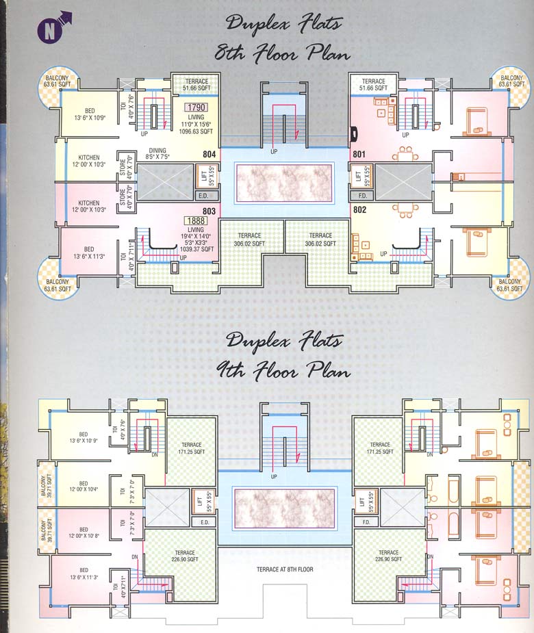 Duplex floor plan