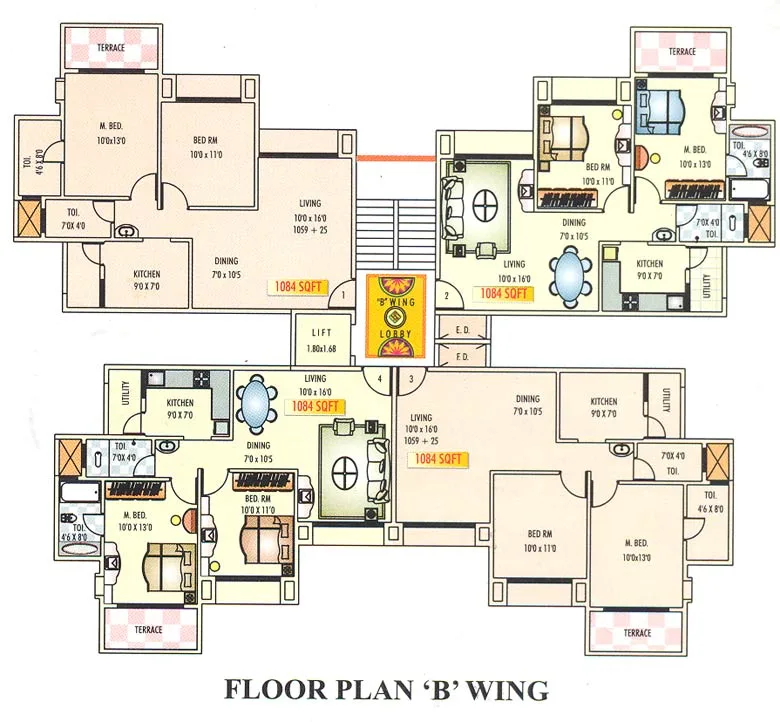 B Wing Floor Plan