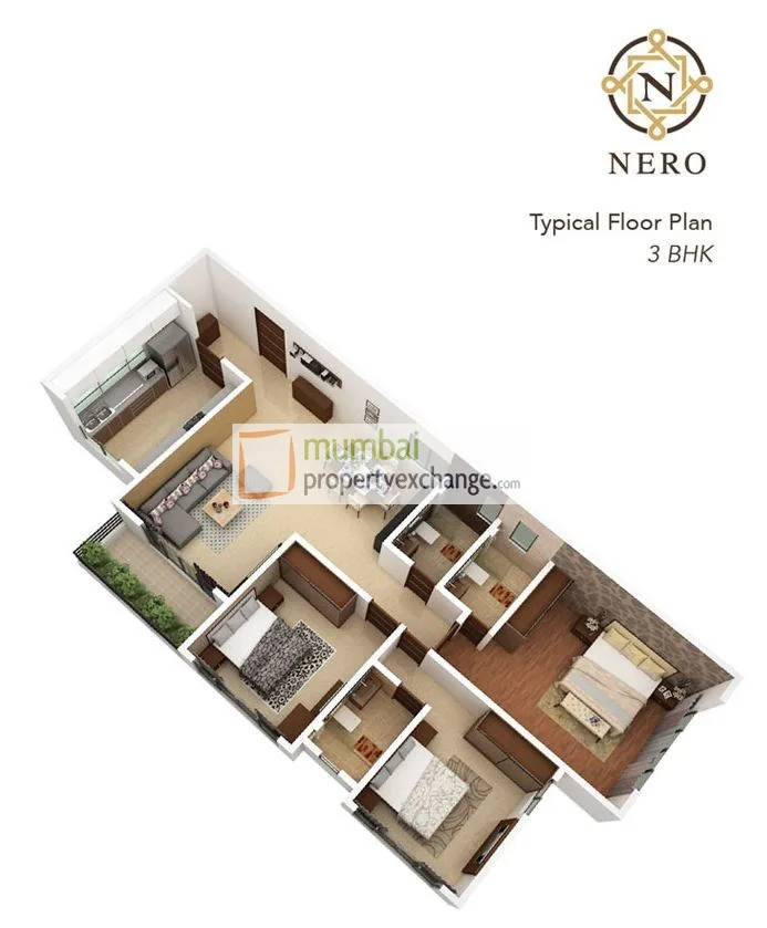 3BHK Floor Plan