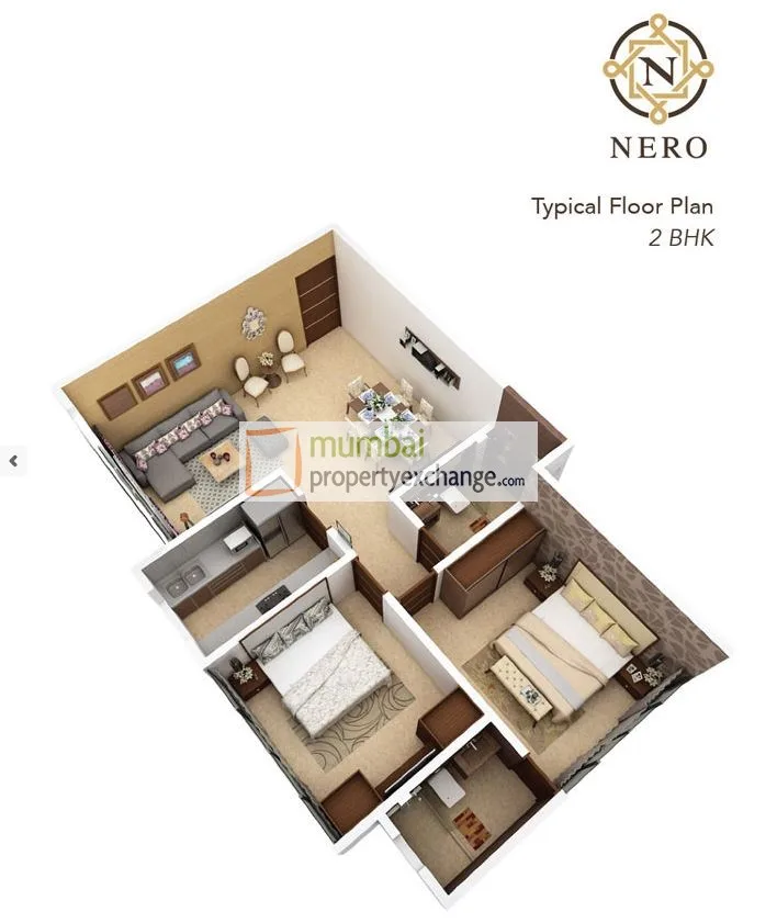 2BHK Floor Plan