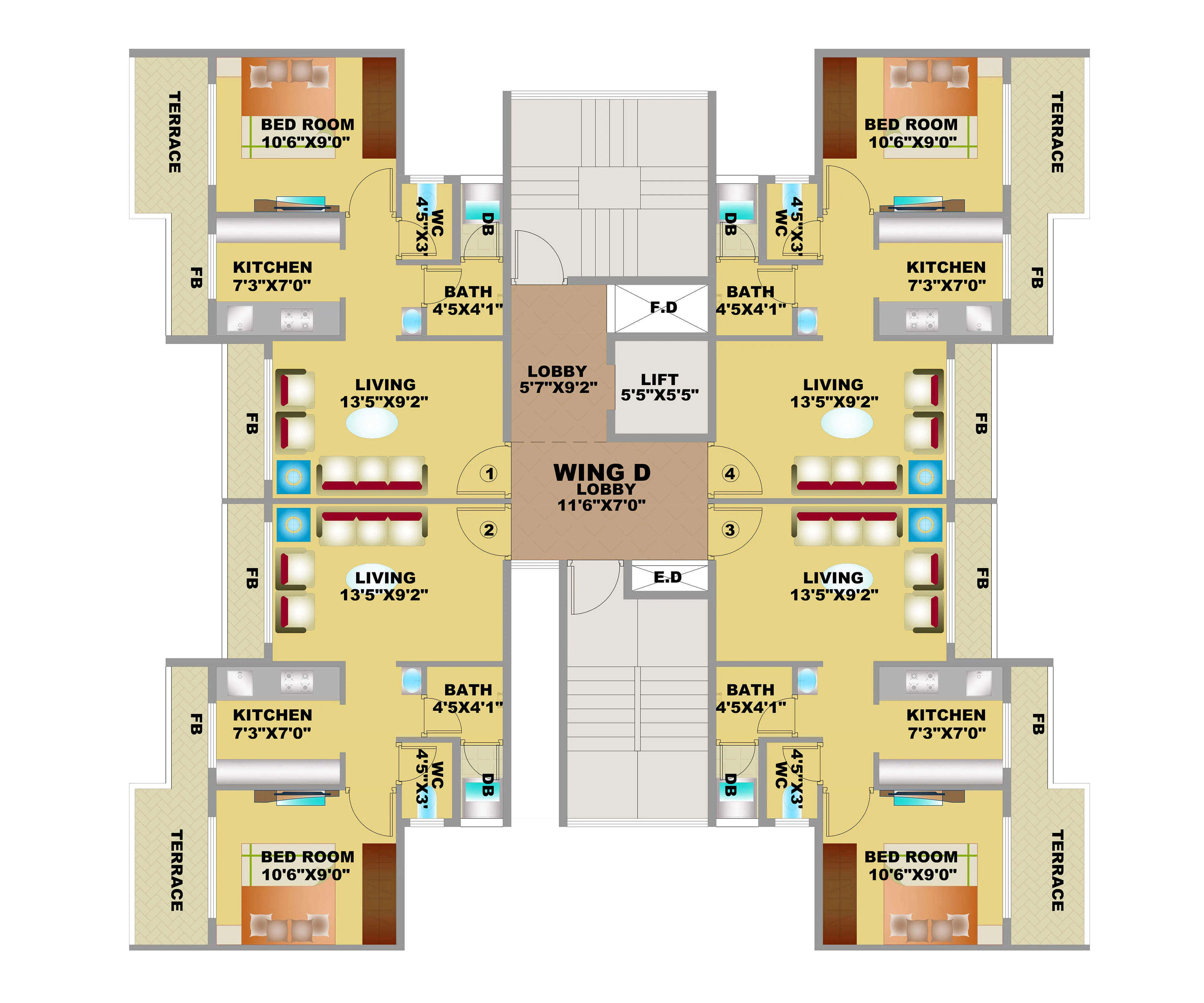 Floor Plan wing D