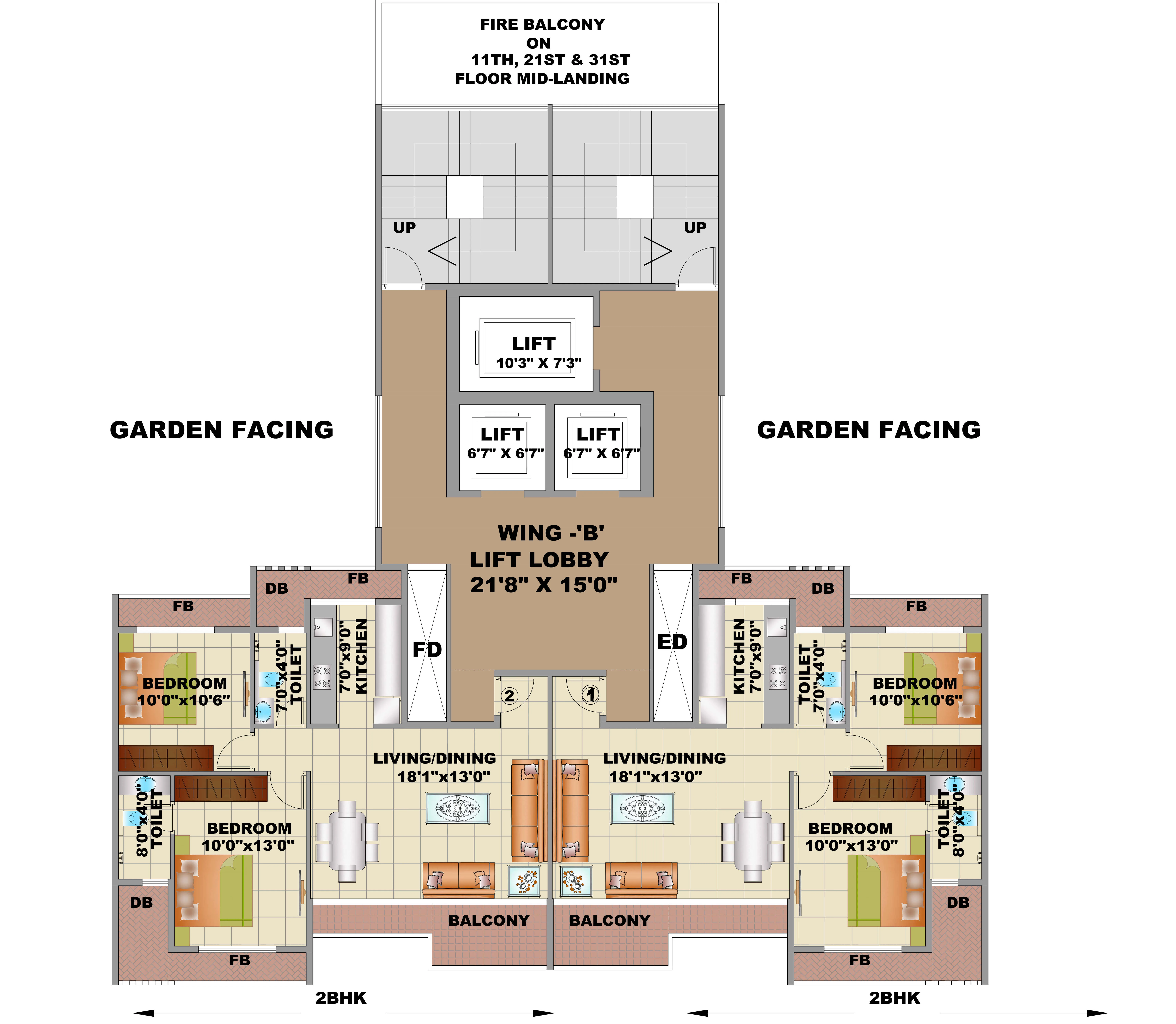 Floor Plan wing B