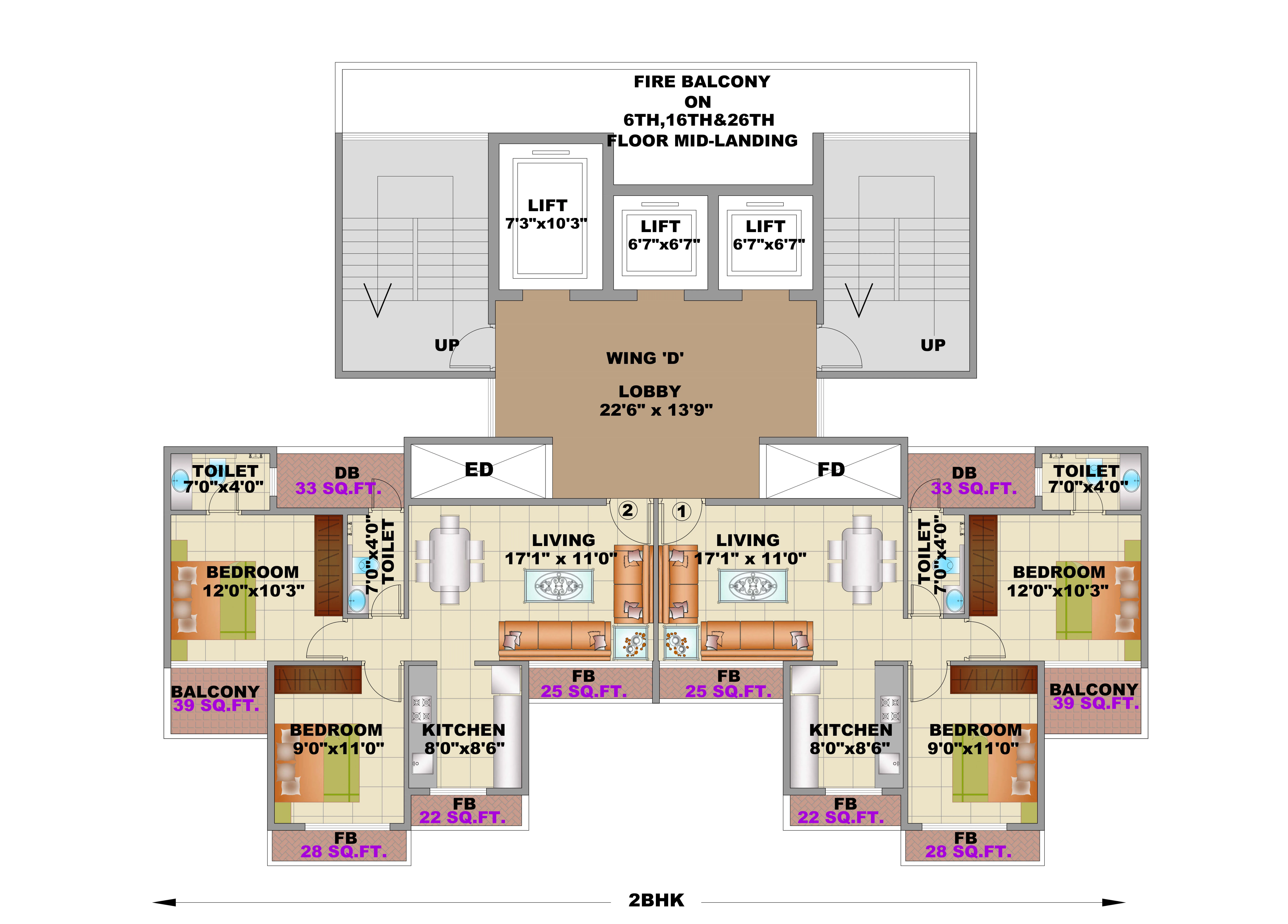 Floor Plan wing D