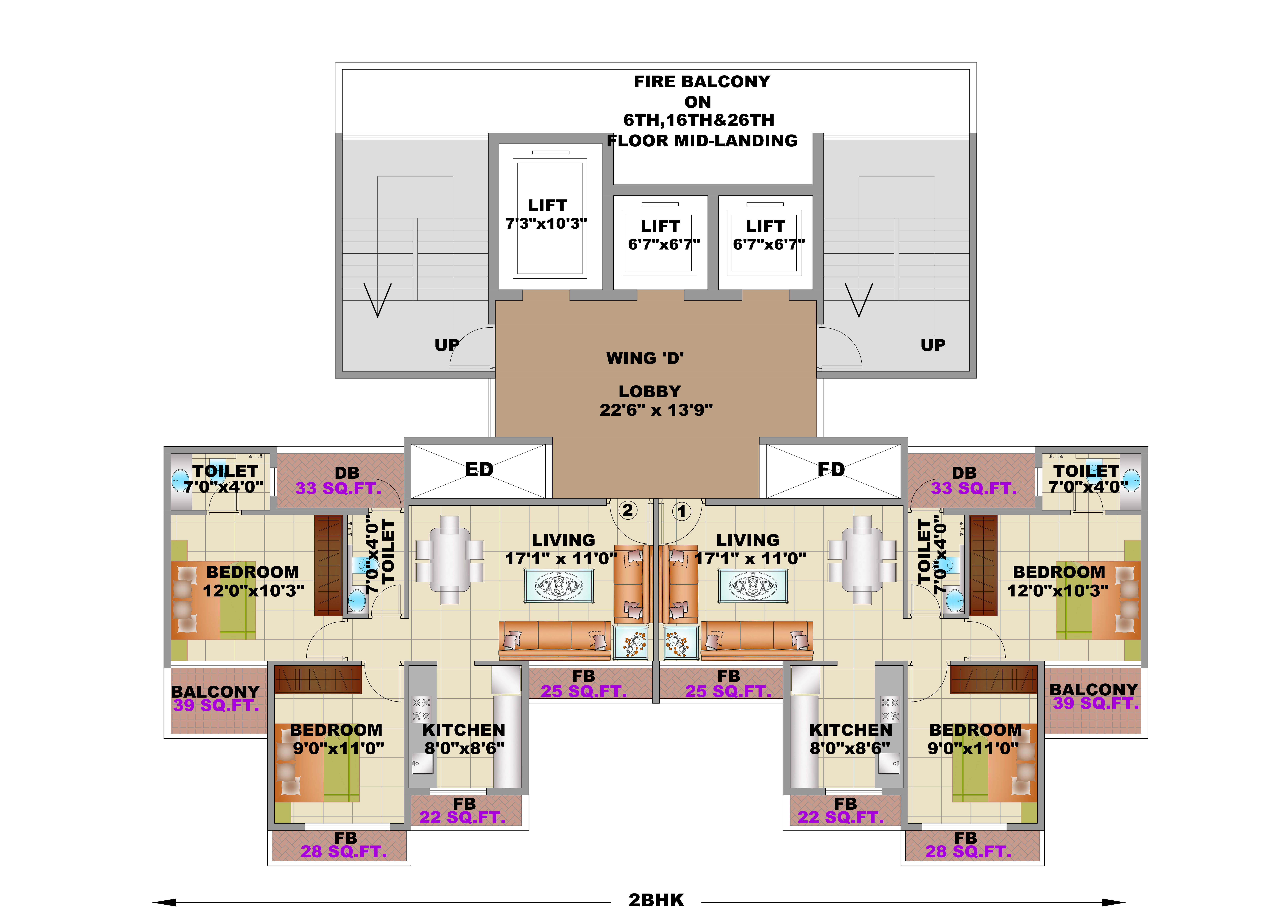 Floor Plan wing D