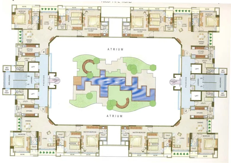 Typical Floor Plan- 3BHK