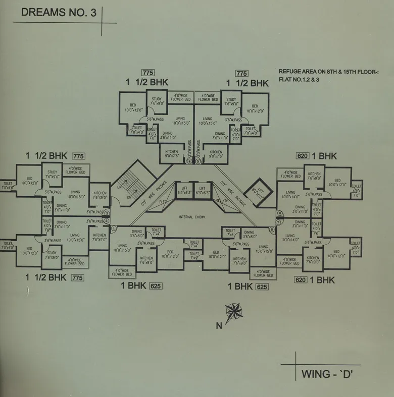 2 BHK Flats on Rent in Dreams, Bhandup