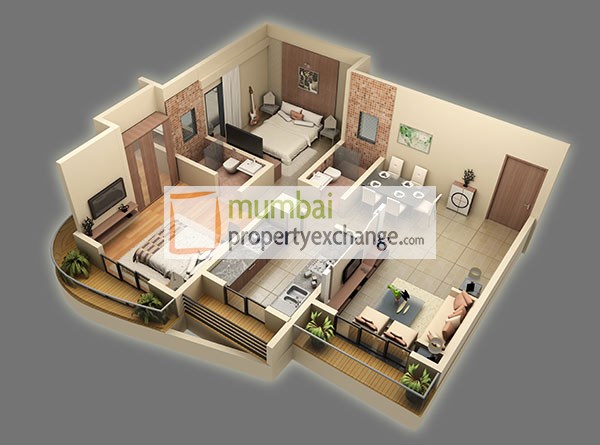 2 BHK Floor Plan
