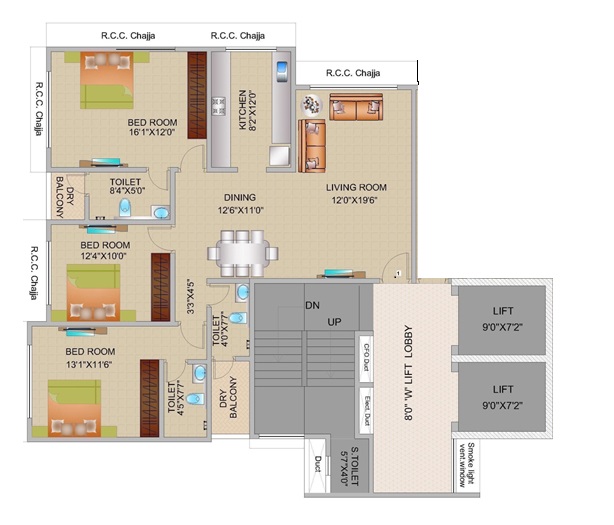 Kesar-Horizon-3BHK-1130
