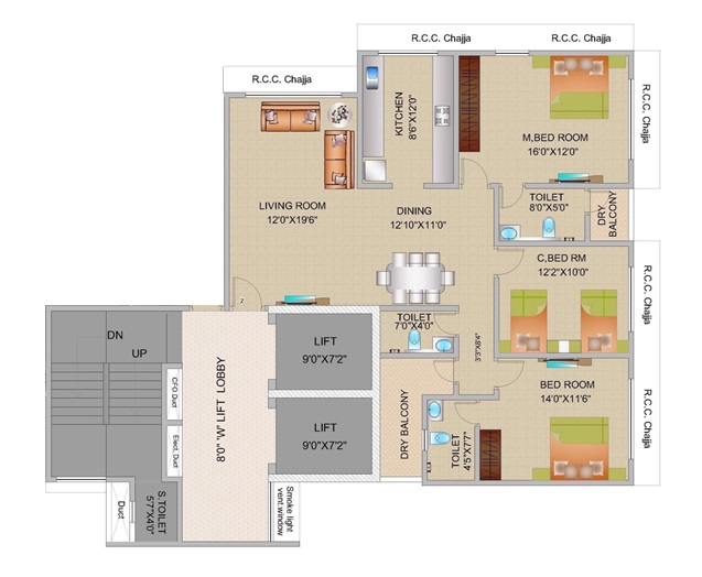 Kesar-Horizon-3BHK-1152