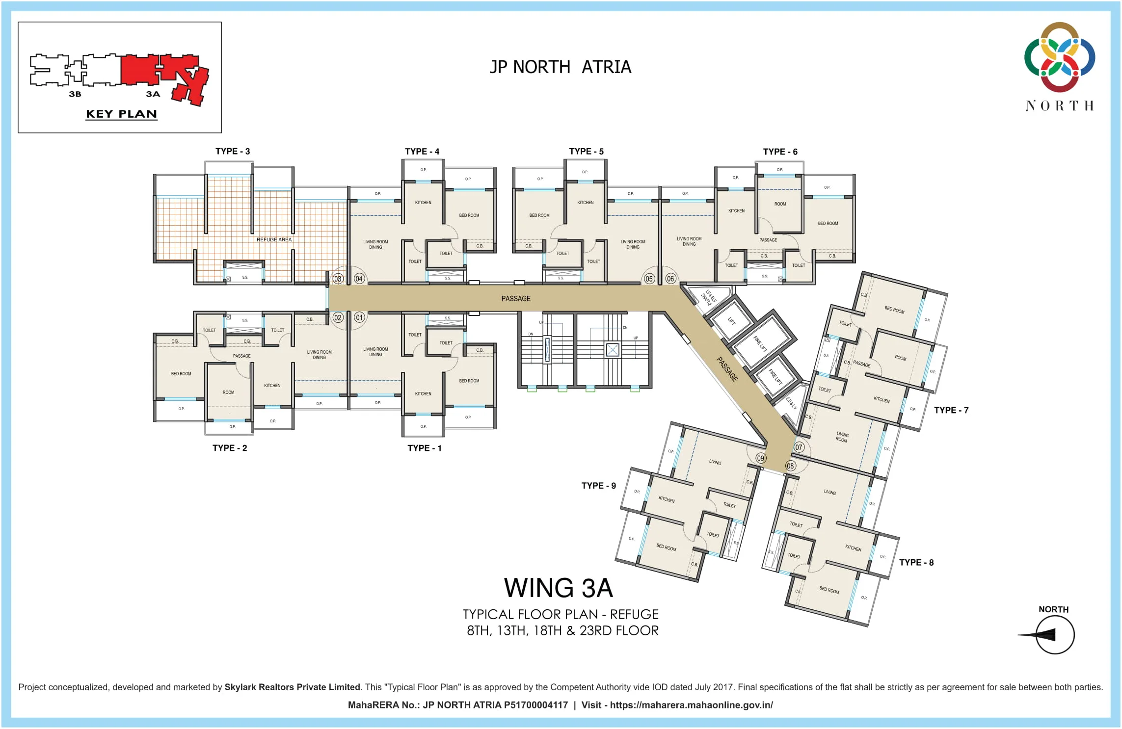 JP North Typical Floor Plan Atria 1