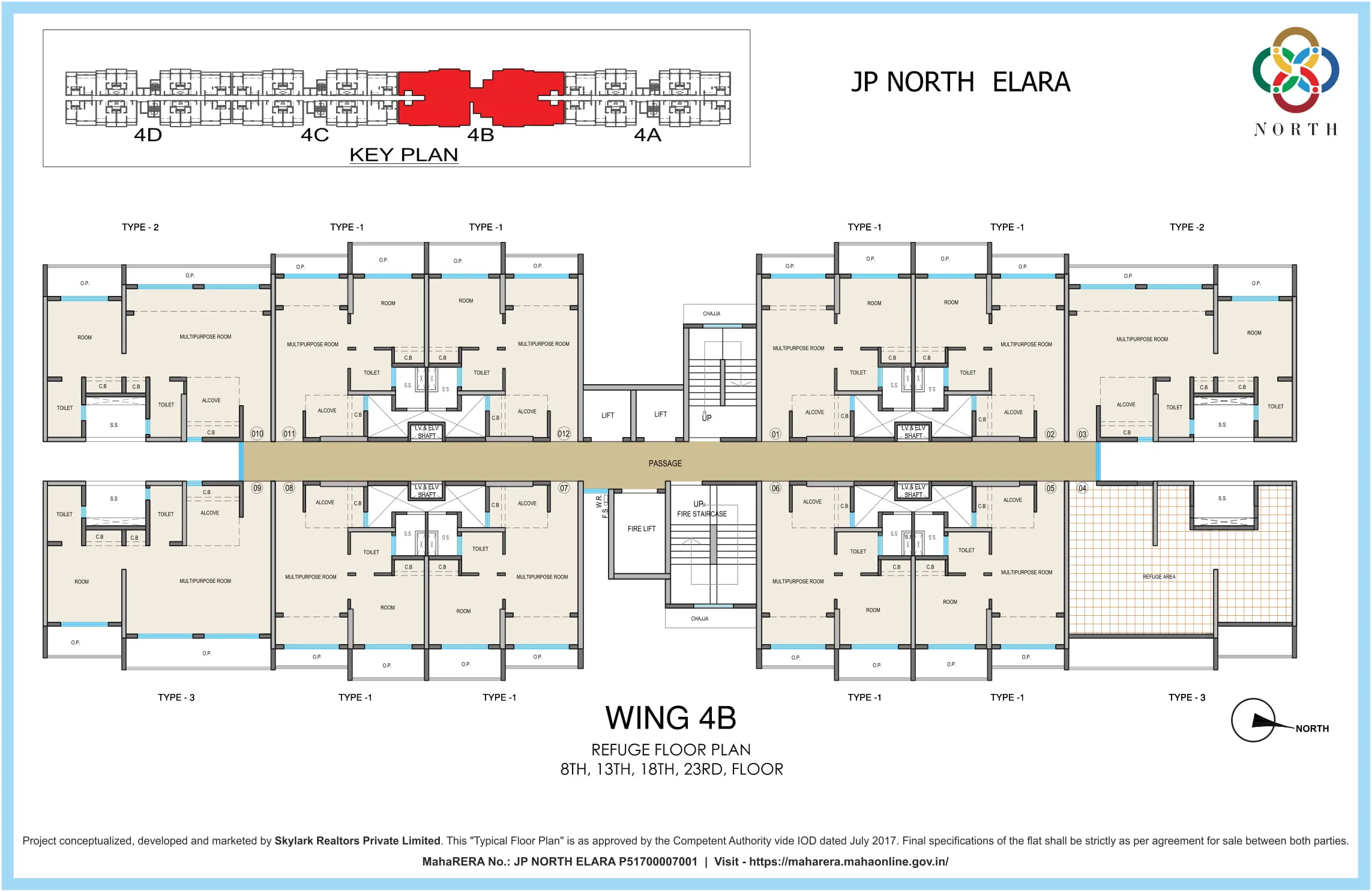 JP North Typical Floor Plan Elara 3