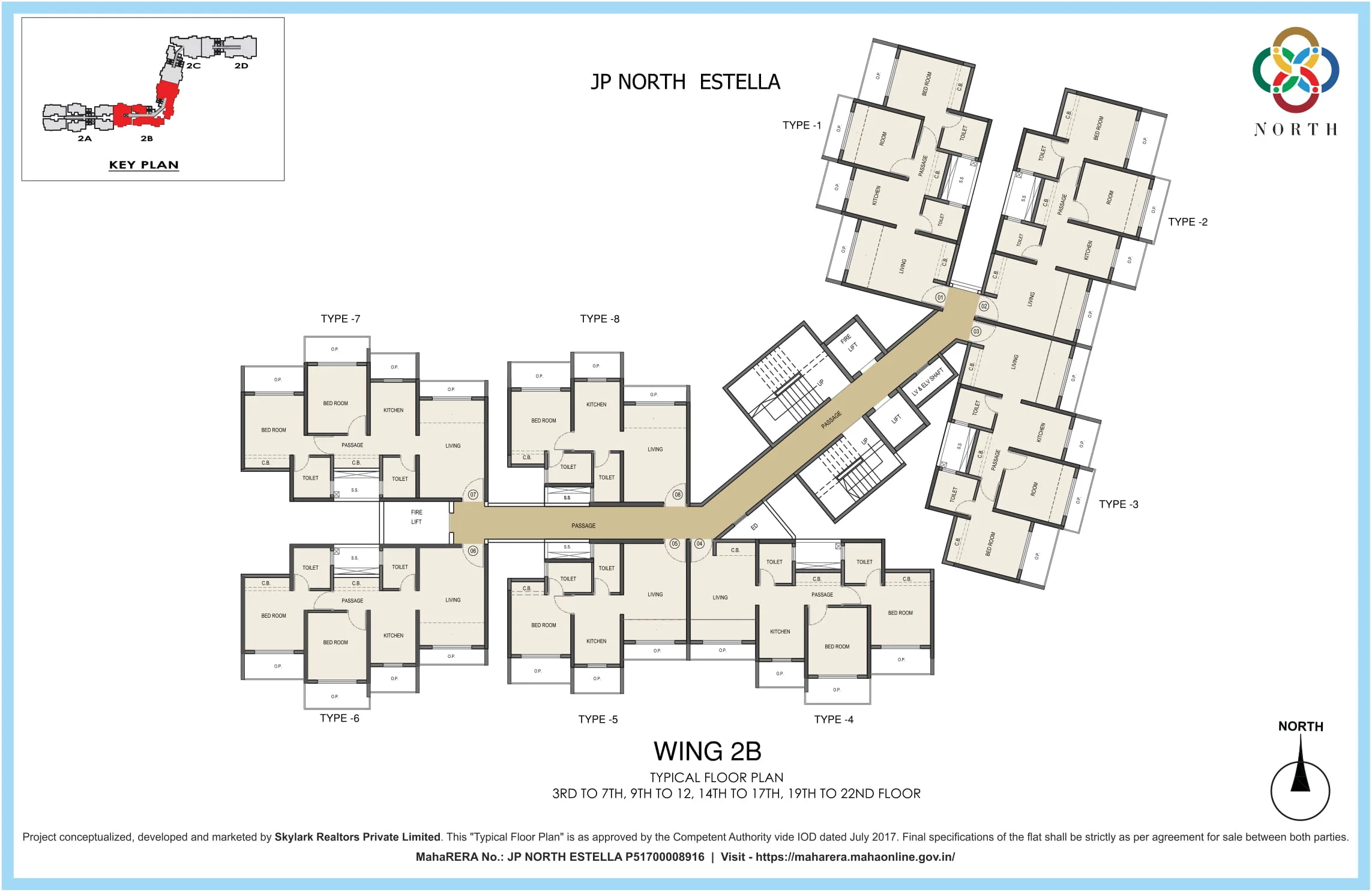 JP North Typical Floor Plan Estella 2B-2