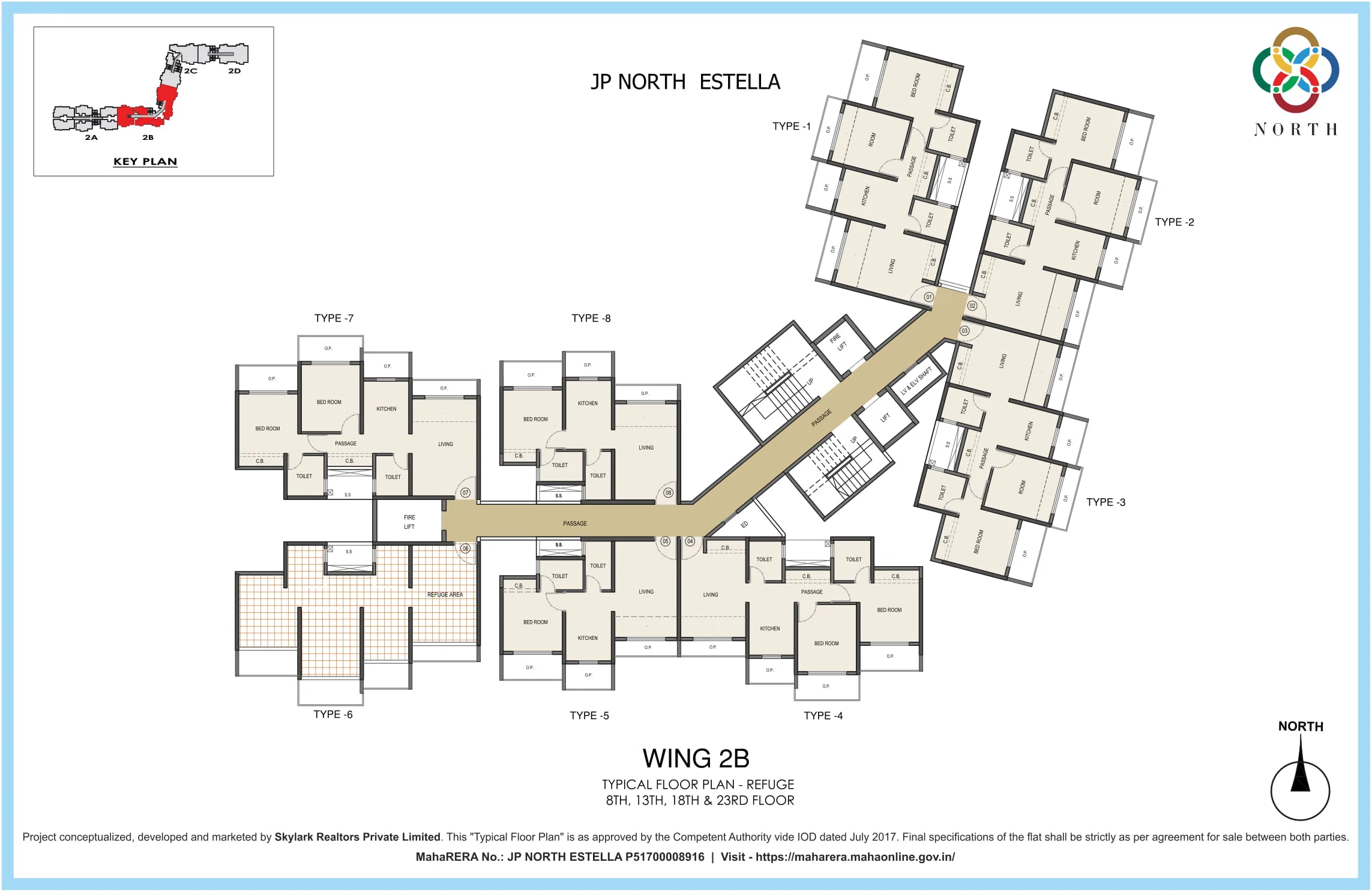 JP North Typical Floor Plan Estella 2B