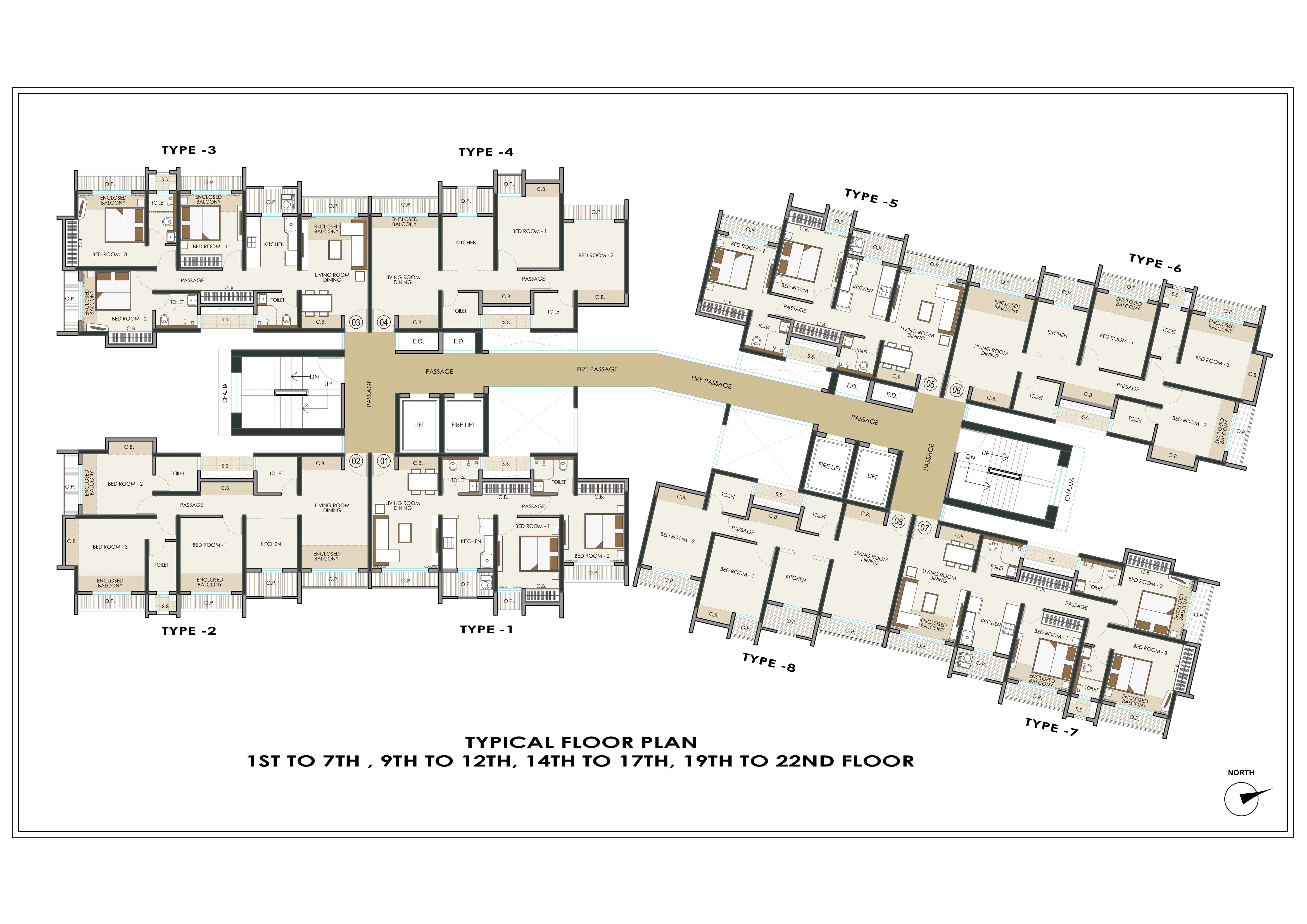 JP North Typical Floor Plan Euphorbia