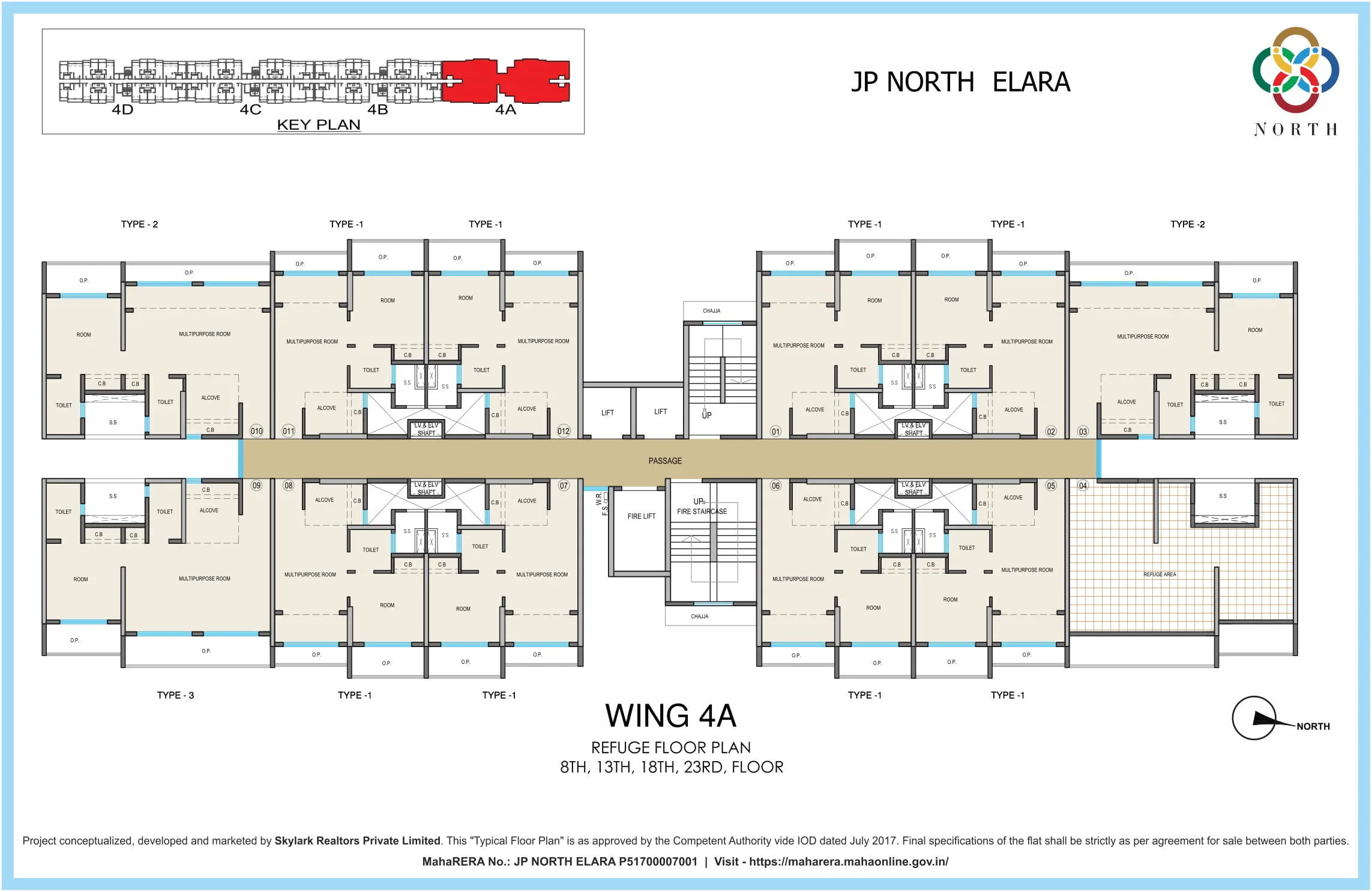 JP North Typical Floor Plan Elara 1