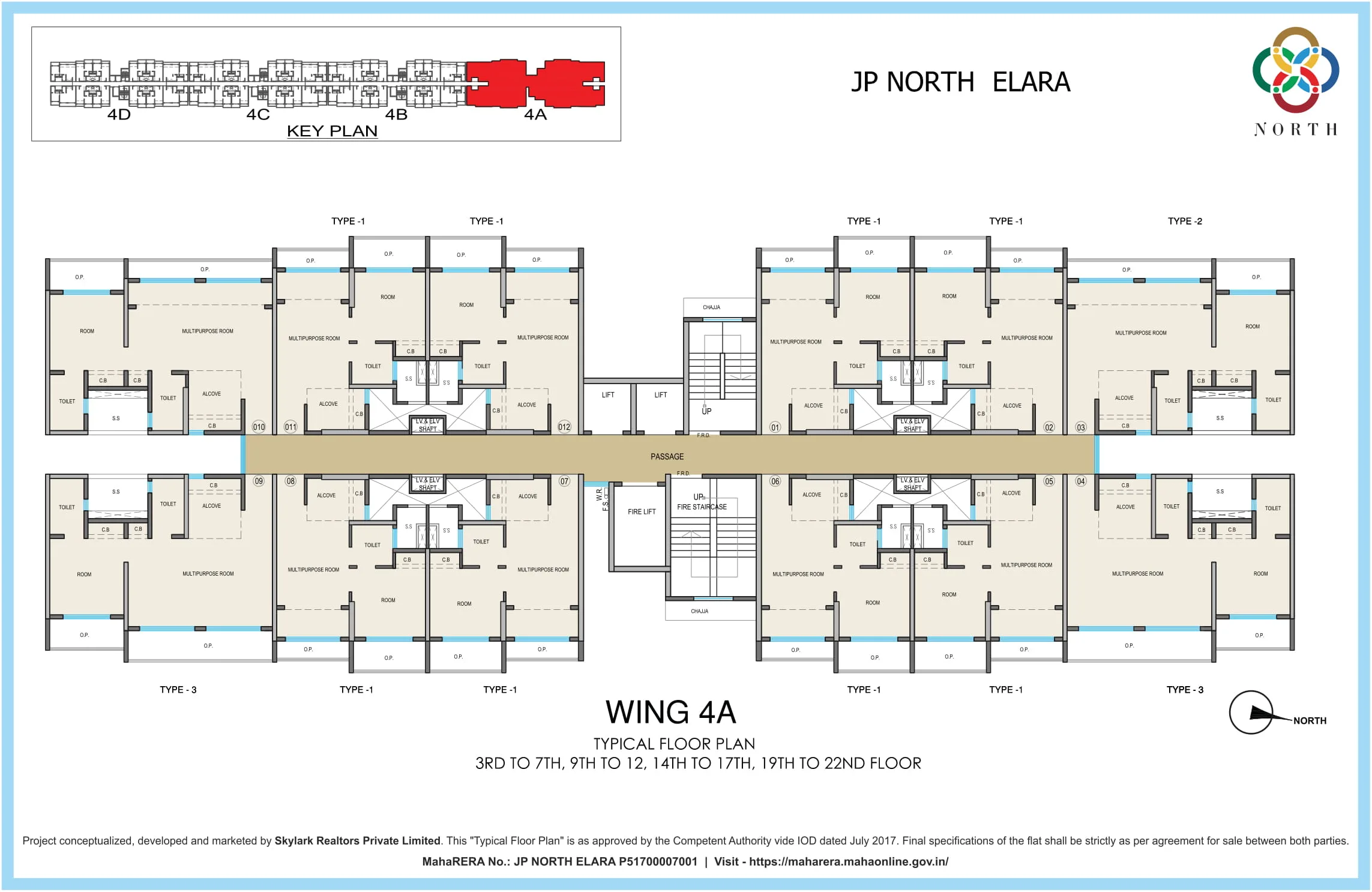 JP North Typical Floor Plan Elara 2