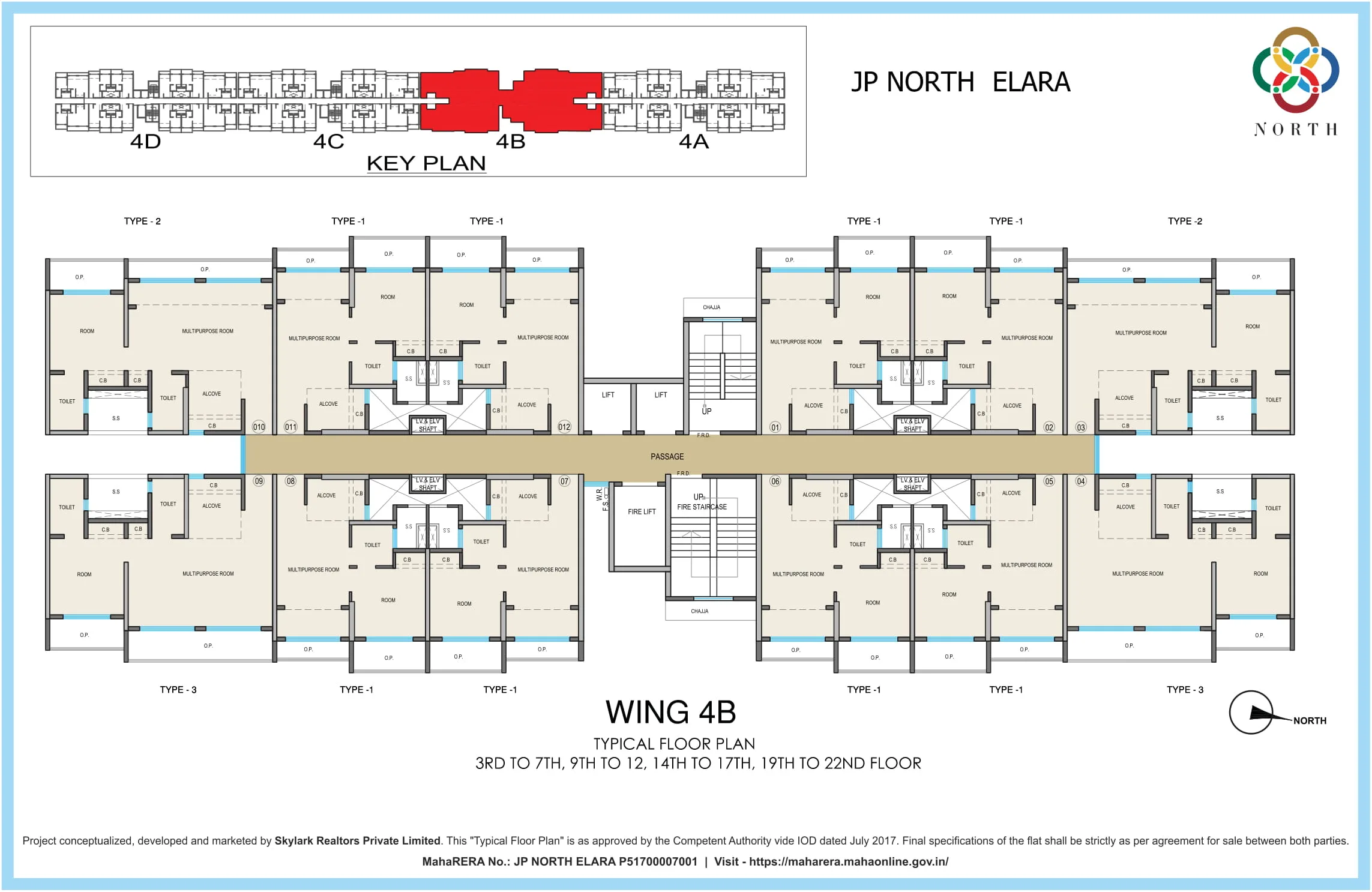 JP North Typical Floor Plan Elara 4