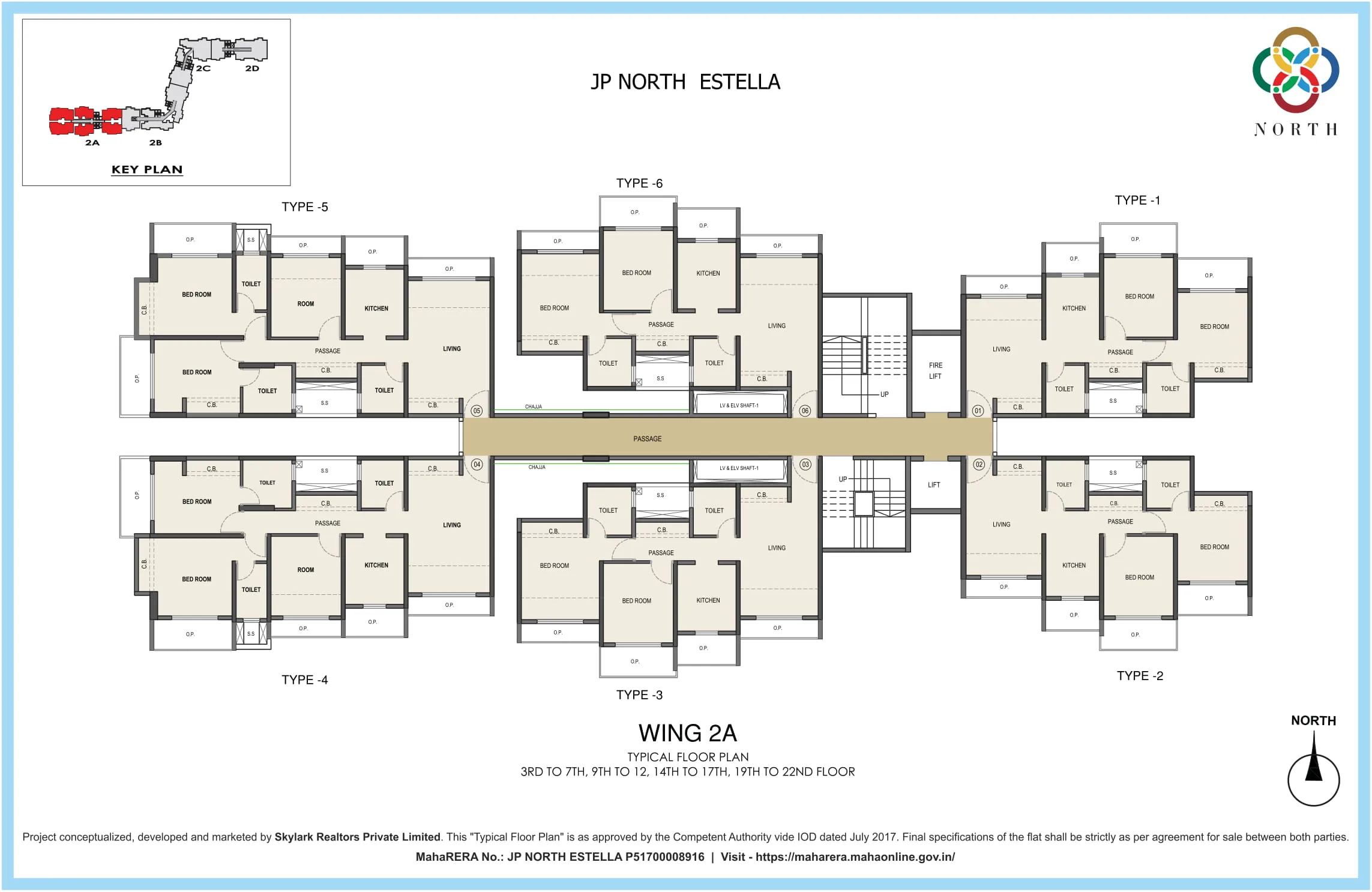 JP North Typical Floor Plan Estella 2A-2