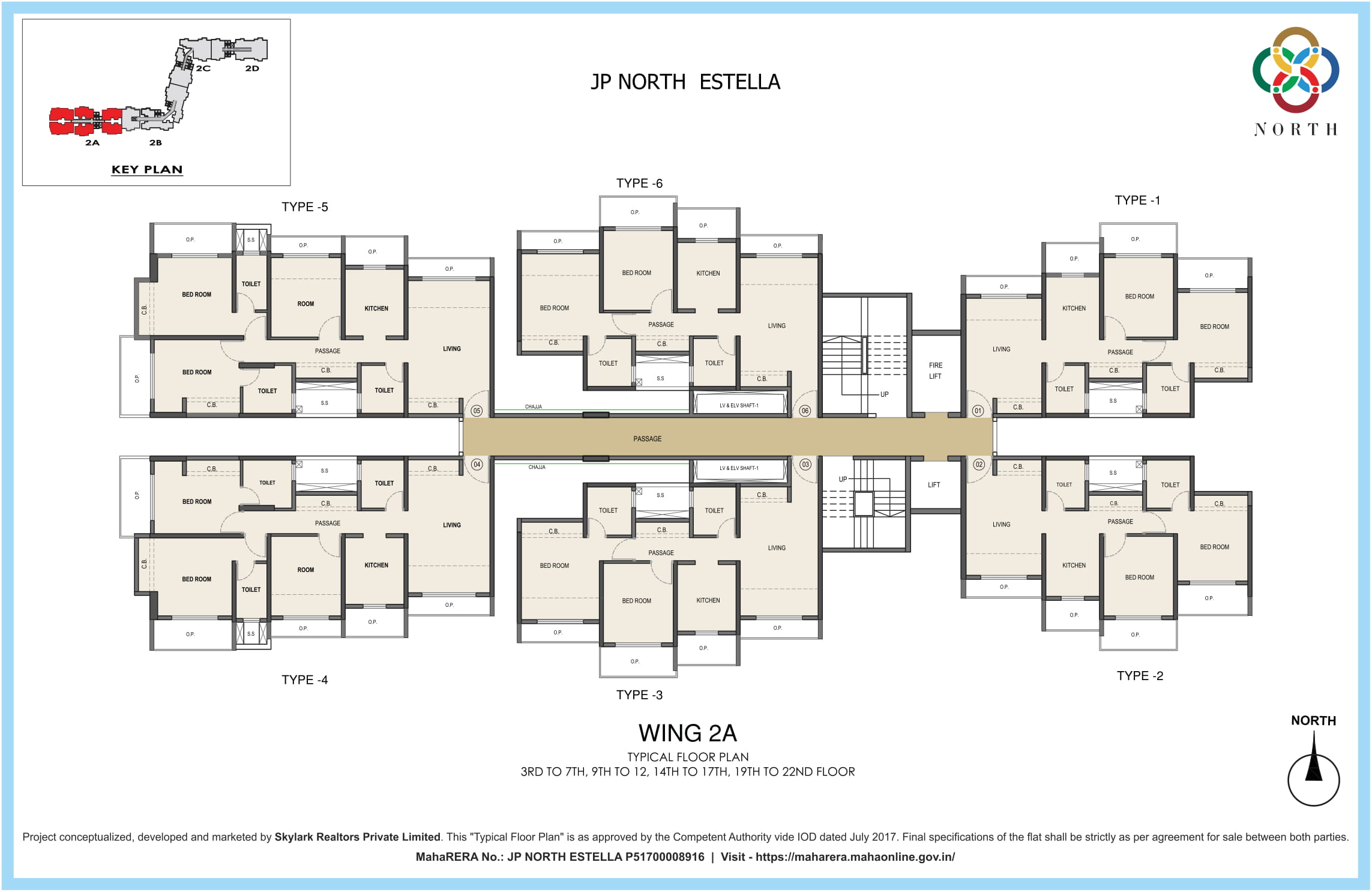 JP North Typical Floor Plan Estella 2A-2