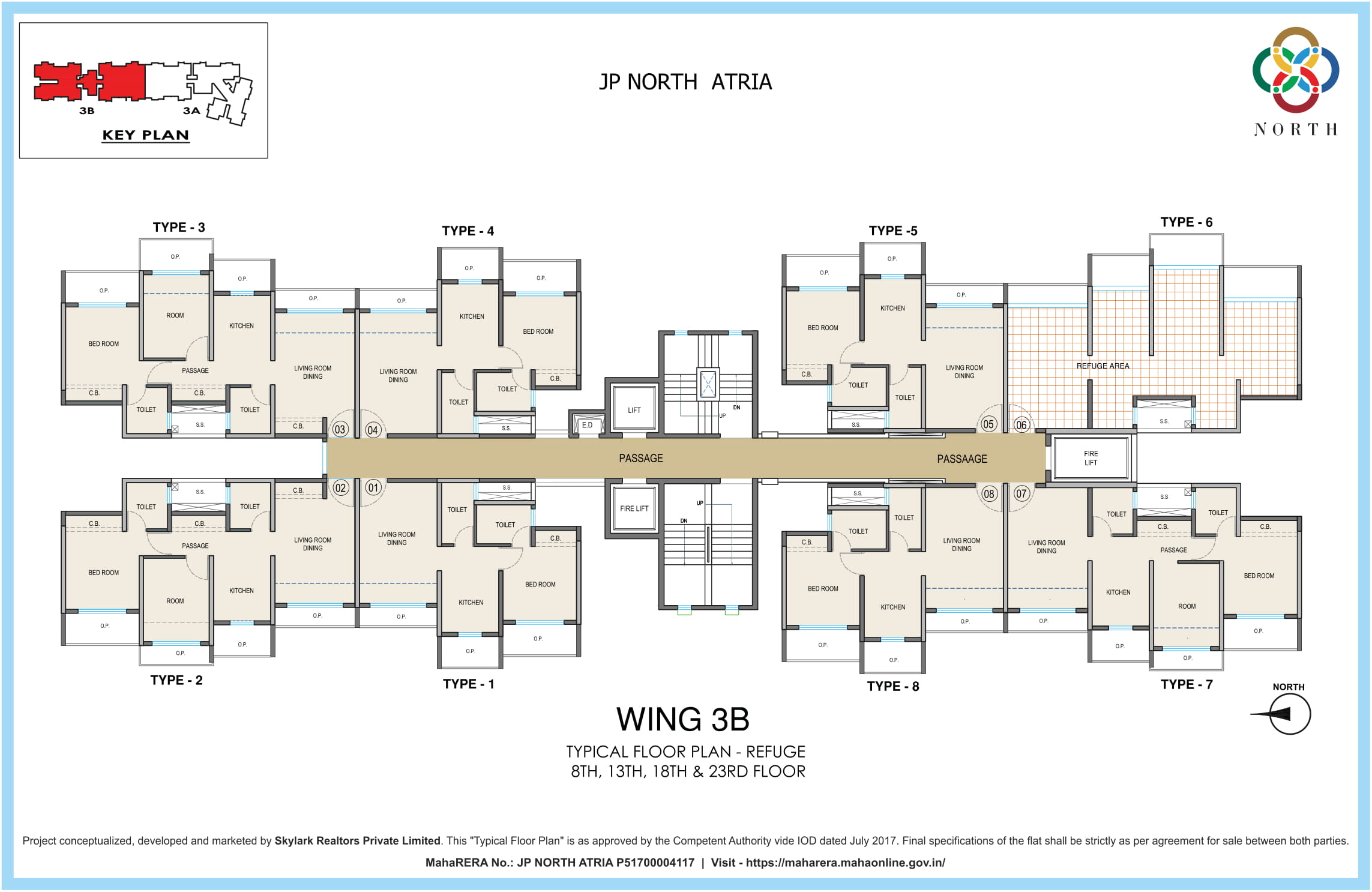 JP North Typical Floor Plan Atria 2