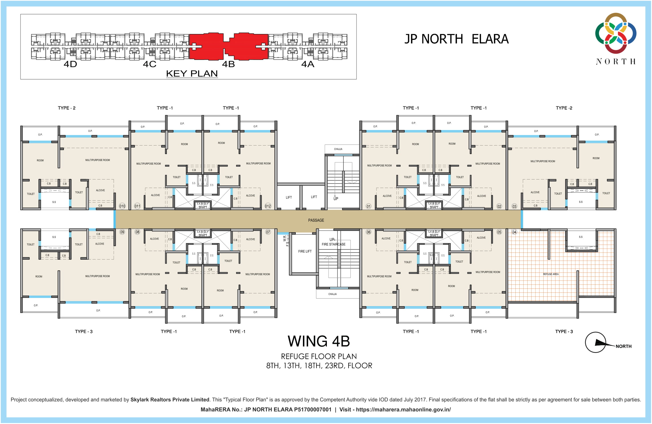 JP North Typical Floor Plan Elara 3