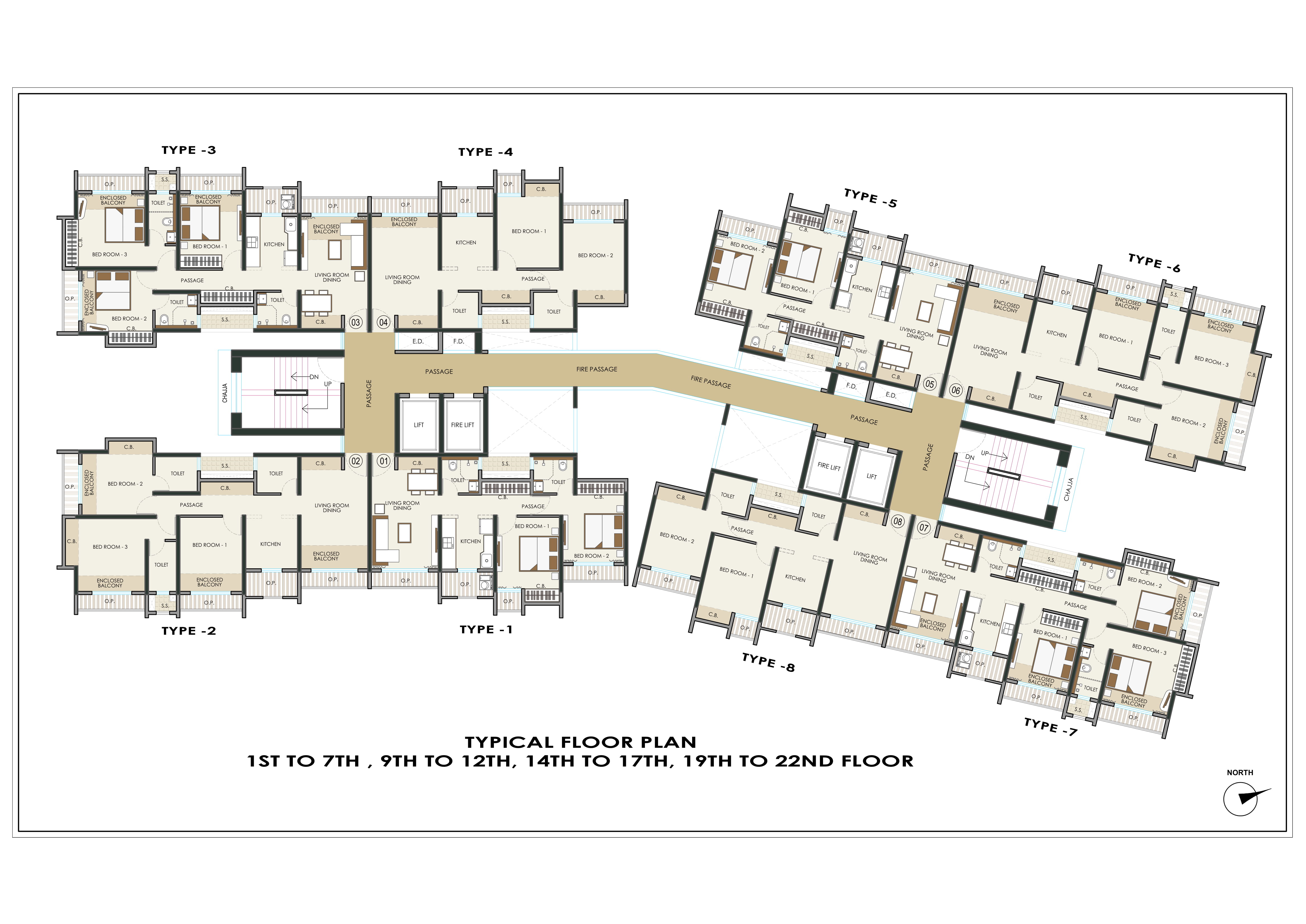 JP North Typical Floor Plan Euphorbia