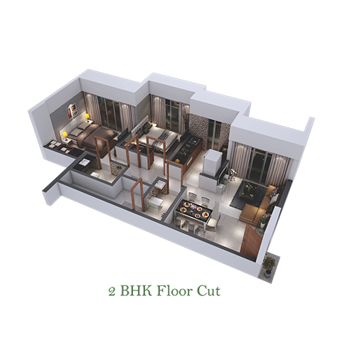 2BHK plan