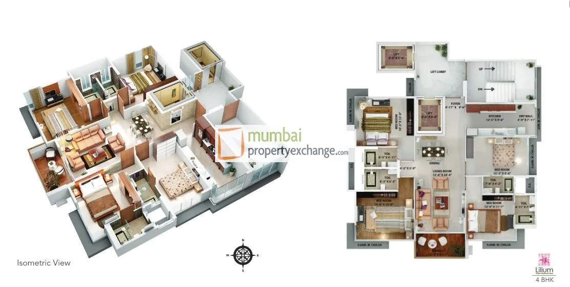 4BHK Floor Plan