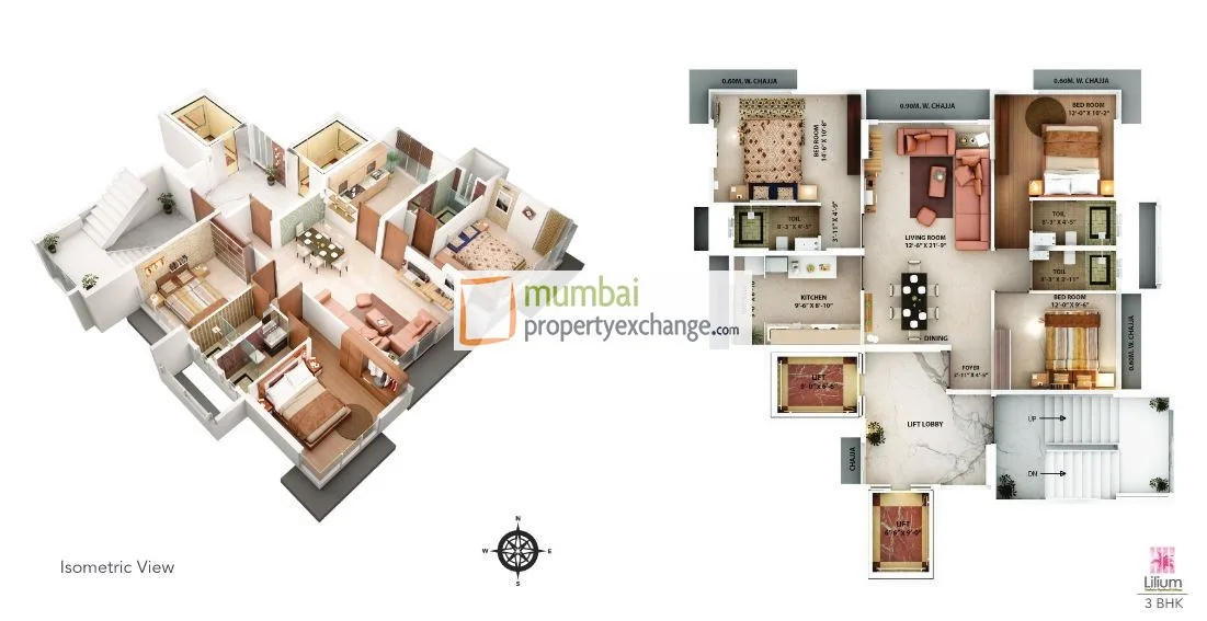 3BHK Floor Plan
