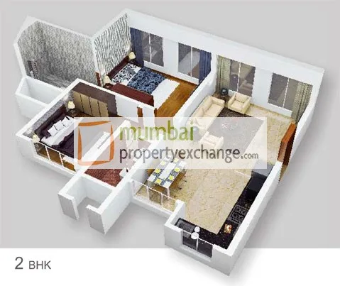 2 BHK Floor Plan