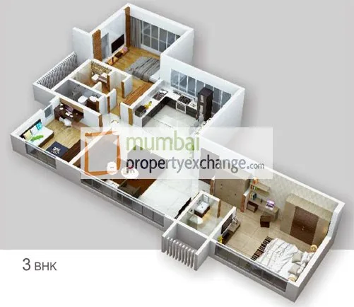 3 BHK Floor Plan