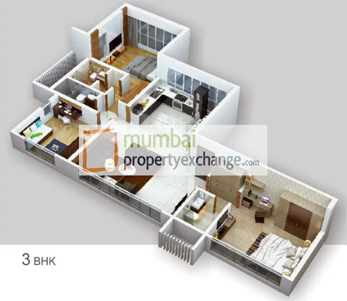 3 BHK Floor Plan