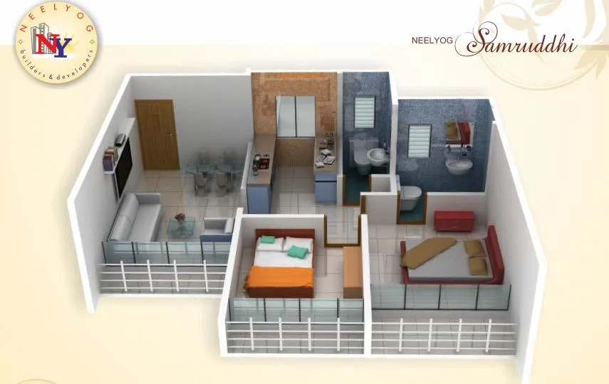 2BHK Flats on Rent in Samruddhi, Malad East