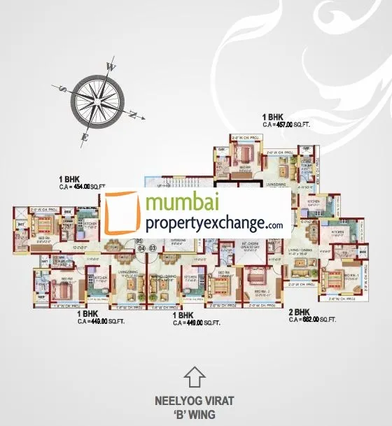 2BHK Flats on Rent in Neelyog Virat, Malad East
