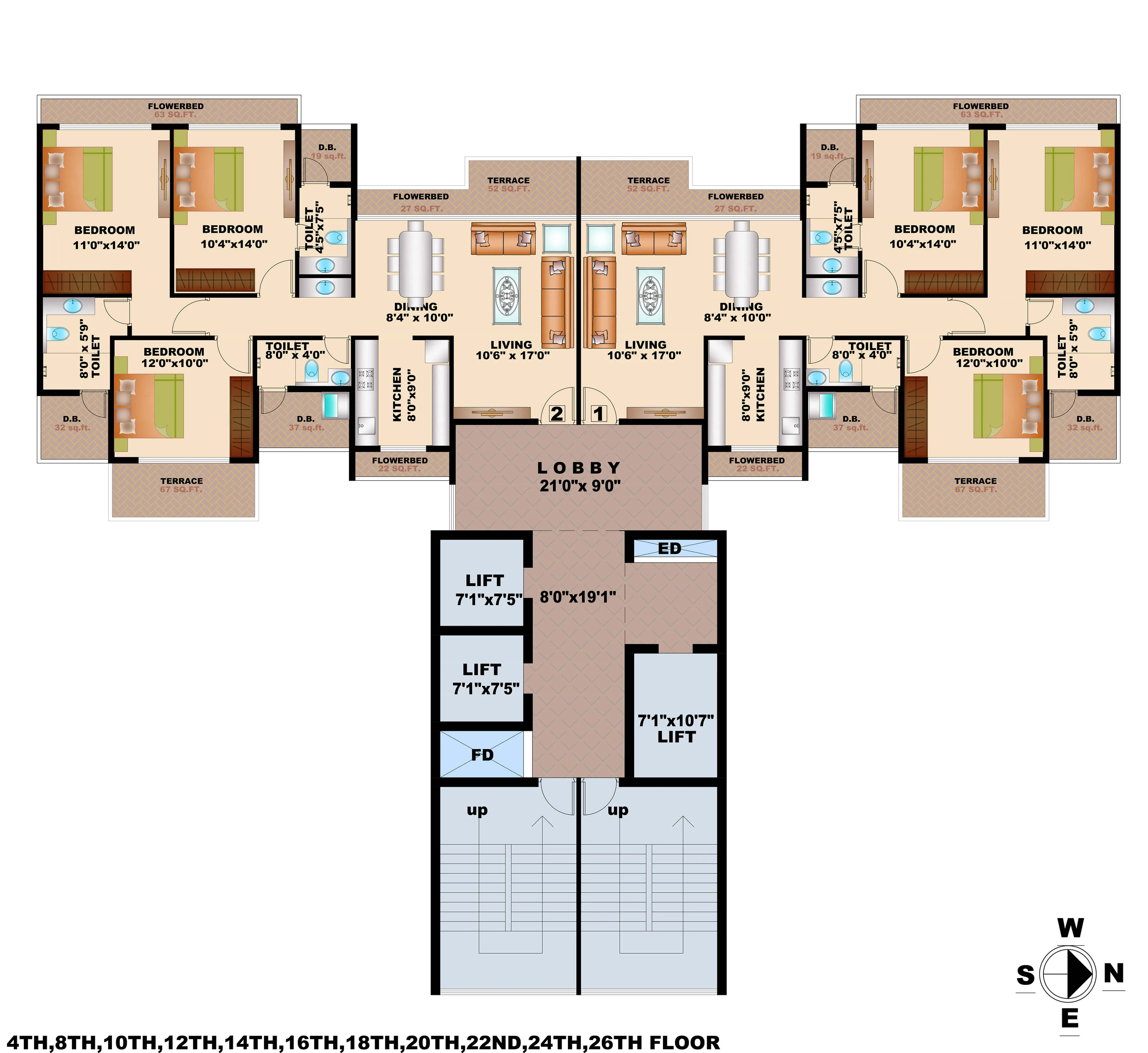 Floor Plan Wing D