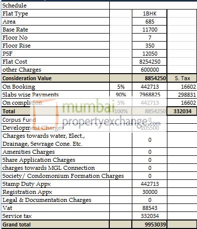 Subvention Scheme Cost Sheet