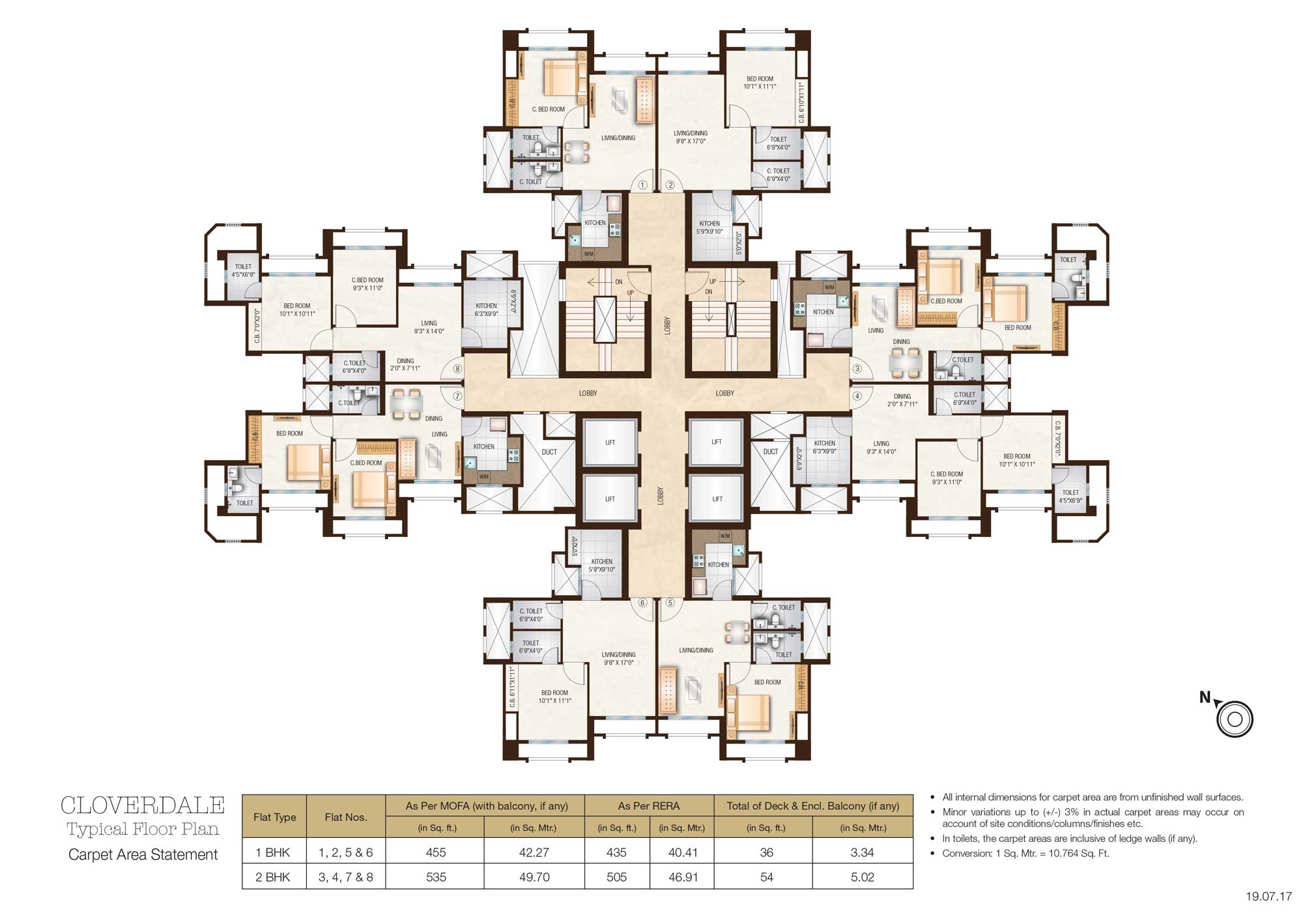Cloverdale Typical Floor Plan