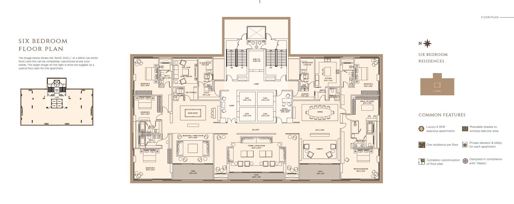 Peninsula Carmichael Residences 6BHK Plan