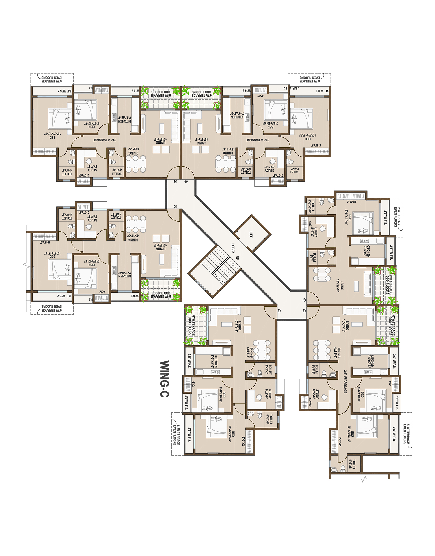 Sound Delight Wing C Typical Floor Plan