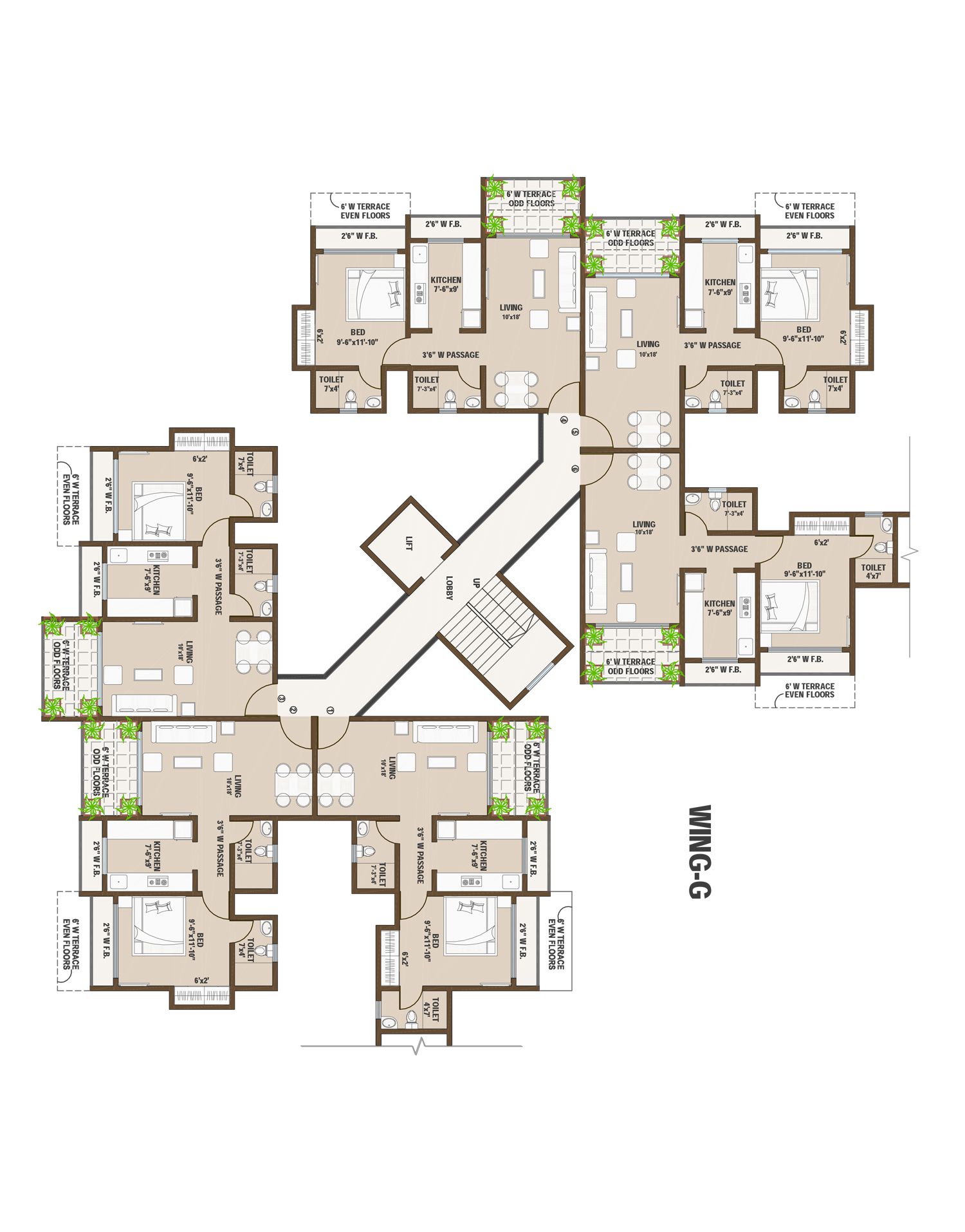 Sound Delight Wing G Typical Floor Plan