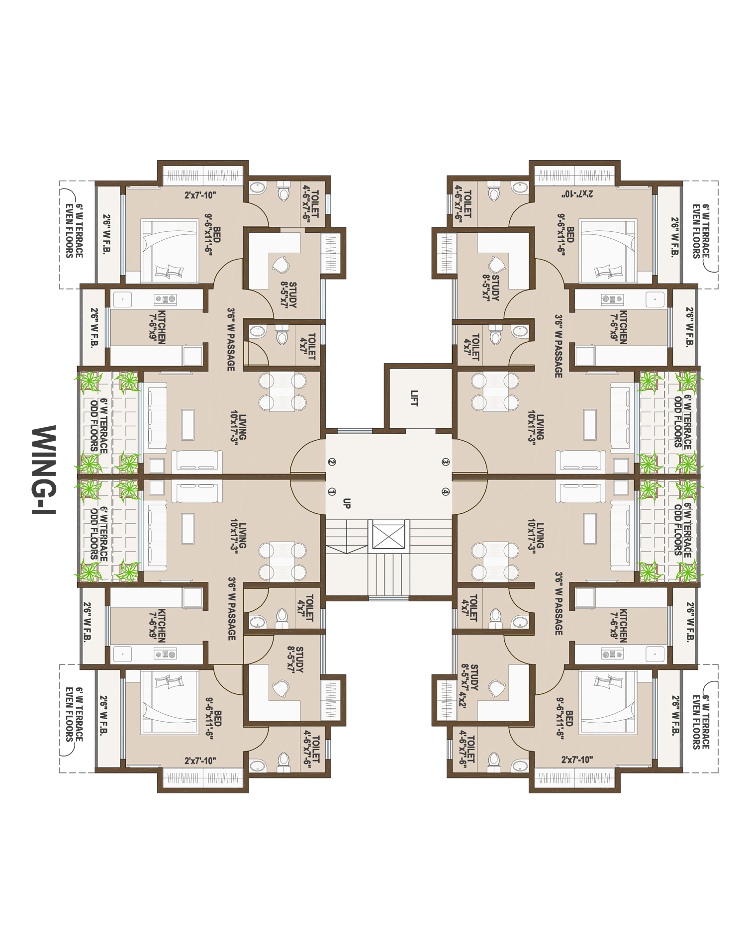 Sound Delight Wing I Typical Floor Plan