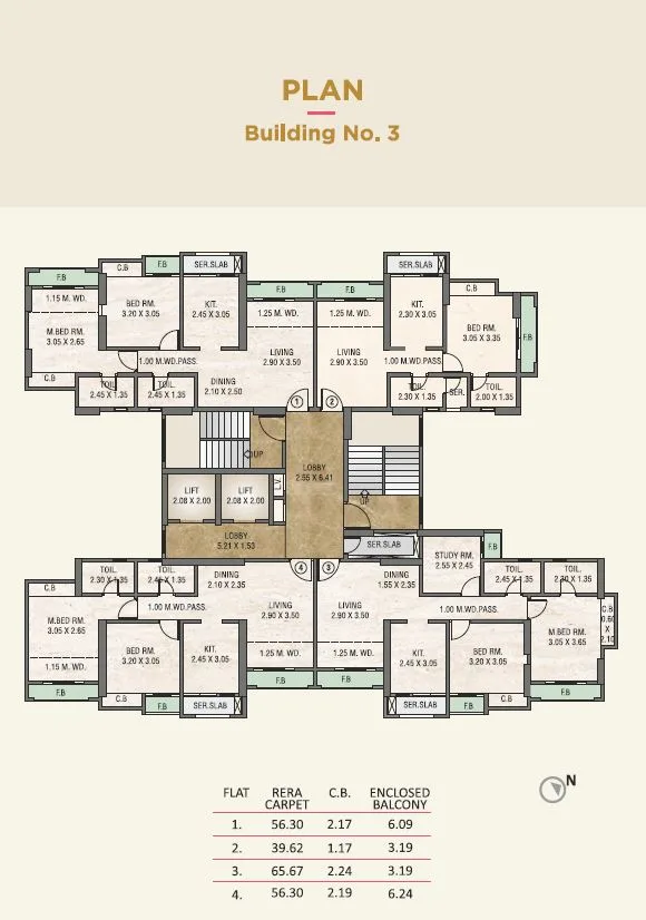 Rosa Oasis Typical Floor Plan Bldg 3