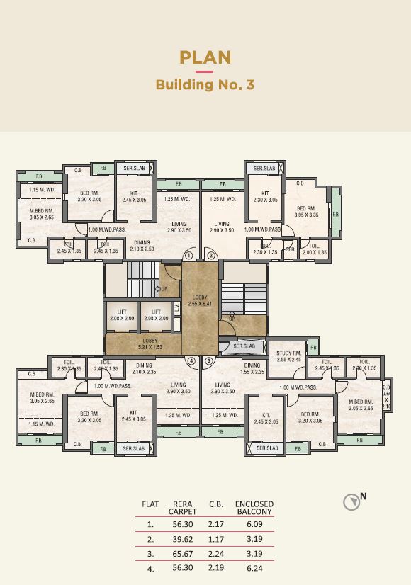 Rosa Oasis Typical Floor Plan Bldg 3